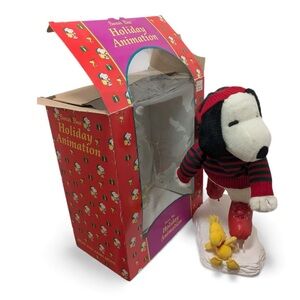 Vintage Snoopy Woodstock Peanuts Christmas 1997 Santa's Best Holiday Animation